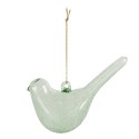 Clayre & Eef Pendant Bird 11 cm Green Glass