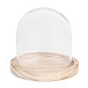 Clayre & Eef Stolp  Ø 13x11 cm Bruin Hout Glas Rond