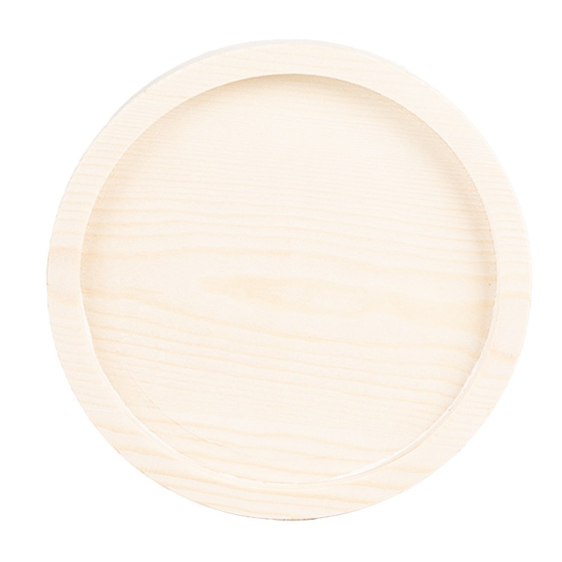 Clayre & Eef Stolp  Ø 13x18 cm Bruin Hout Glas Rond