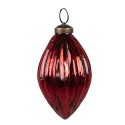 Clayre & Eef Christmas Bauble Set of 6 Ø 7/6/5 cm Red Glass