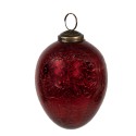 Clayre & Eef Boule de Noël set de 6 Ø 7/6/5 cm Rouge Verre