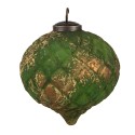 Clayre & Eef Boule de Noël set de 4 Ø 13x13 cm Marron Vert Verre