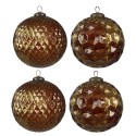 Clayre & Eef Weihnachtskugel 4er Set  Ø 15x15 cm Goldfarbig Glas