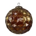 Clayre & Eef Christmas Bauble Set of 4  Ø 15x15 cm Gold colored Glass