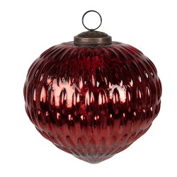 Clayre & Eef Weihnachtskugel Ø 13x13 cm Rot Glas