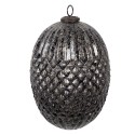 Clayre & Eef Christmas Bauble Ø 17x25 cm Black Glass