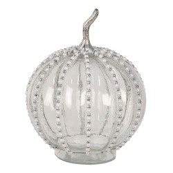 Clayre & Eef Decoration Pumpkin Ø 20x27 cm Transparent Glass