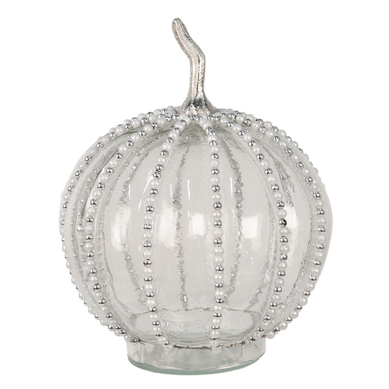 Clayre & Eef Decoration Pumpkin Ø 20x27 cm Transparent Glass