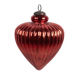 Clayre & Eef Palla di natale Ø 13x17 cm Rosso Vetro