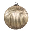 Clayre & Eef Christmas Bauble Ø 20x20 cm Gold colored Glass