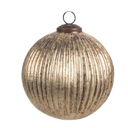 Clayre & Eef Weihnachtskugel Ø 10 cm Goldfarbig Glas