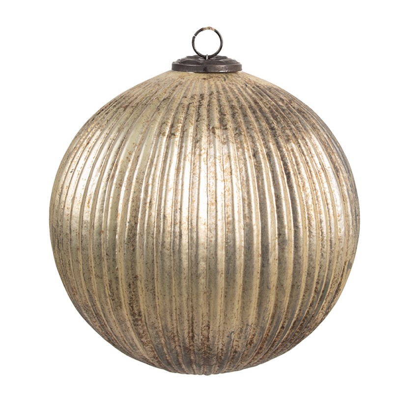 Clayre & Eef Weihnachtskugel Ø 24 cm Goldfarbig Glas