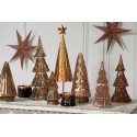 Clayre & Eef Christmas Decoration with LED Lighting Christmas Tree Ø 11x19 cm Copper colored Glass