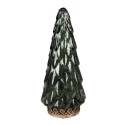 Clayre & Eef Kerstdecoratie met LED-verlichting Kerstboom Ø 11x24 cm Groen Glas