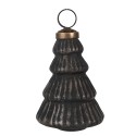 Clayre & Eef Palla di natale Ø 6x9 cm Nero Vetro