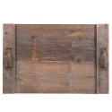 Clayre & Eef Decorazione vassoio 56x38x16 cm Marrone Legno Ferro Rettangolo