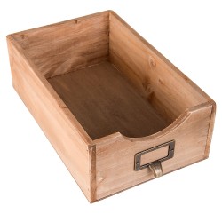 Clayre & Eef Tijdschriftenhouder  18x29x10 cm Bruin Hout Rechthoek