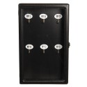 Clayre & Eef Key Cabinet 24x7x38 cm Black Wood Rectangle