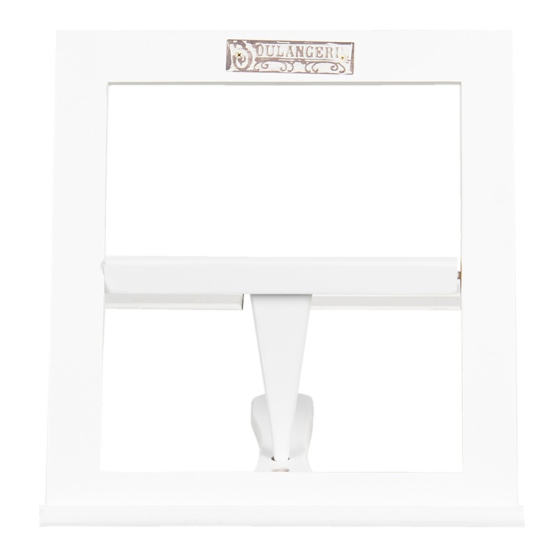 Clayre & Eef Porte-livre de cuisine 28x25x27 cm Blanc Bois Rectangle