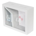 Clayre & Eef Tirelire 20x7x16 cm Blanc Bois Rectangle