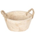 Clayre & Eef Panier de rangement set de 2 Ø 36 / Ø 29 cm Beige Bois Rond