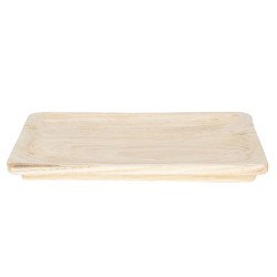 Clayre & Eef Decorazione vassoio 41x28x4 cm Marrone Legno  Rettangolo