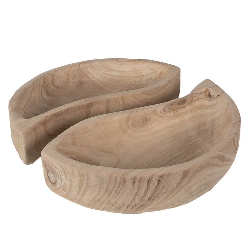 Clayre & Eef Serveerschaal  36x19x7 cm Bruin Hout