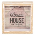 Clayre & Eef Salvadanaio 15x5x15 cm Marrone Legno  Quadrato Dream House