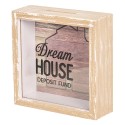 Clayre & Eef Tirelire 15x5x15 cm Marron Bois Carré Dream House