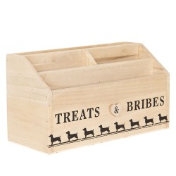 Clayre & Eef Tijdschriftenhouder  28x12x15 cm Bruin Hout Rechthoek