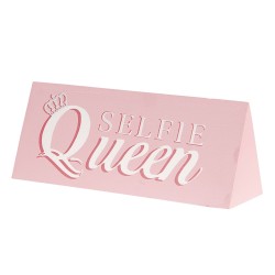 Clayre & Eef Textschild 20x6x8 cm Rosa Holz GRL PWR