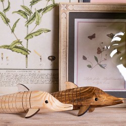 Clayre & Eef Decoration Dolphin 32x5x3 cm Brown Wood Dolphin