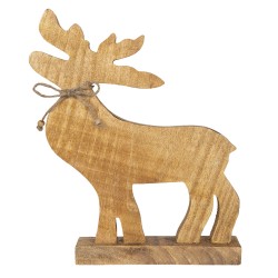 Clayre & Eef Décoration Cerf 15x5x29 cm Marron Bois