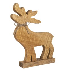 Clayre & Eef Decoratie Hert 15x5x29 cm Bruin Hout