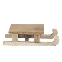 Clayre & Eef Decorazione Slitta 25x12x6 cm Marrone Legno