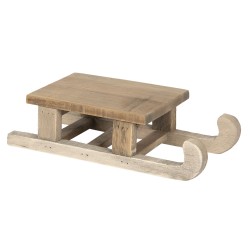 Clayre & Eef Decorazione Slitta 25x12x6 cm Marrone Legno