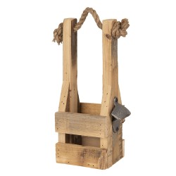 Clayre & Eef Portabottiglie 9x10x29 cm Marrone Legno  Rettangolo