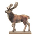 Clayre & Eef Decoratie Hert 22x5x26 cm Bruin Hout