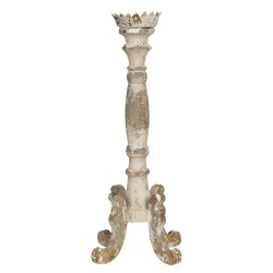 Clayre & Eef Chandelier Ø 19x54 cm Blanc Bois Carré