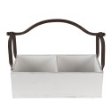 Clayre & Eef Basket 41x19x29 cm White Wood Metal