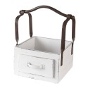 Clayre & Eef Basket 24x19x28 cm White Wood Metal