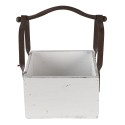 Clayre & Eef Basket 24x19x28 cm White Wood Metal