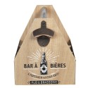 Clayre & Eef Flessenrek met flessen  29x19x20 cm Bruin MDF Ijzer Rechthoek Biere