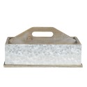 Clayre & Eef Cassapanca di archiviazione 28x13x18 cm Marrone Grigio Legno  Rettangolo