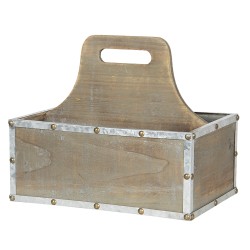 Clayre & Eef Aufbewahrungskiste 28x19x24 cm Braun Holz Rechteck