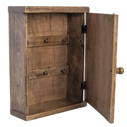 Clayre & Eef Armoire à clés 23x8x30 cm Marron Bois Rectangle Coq