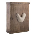 Clayre & Eef Sleutelkastje  23x8x30 cm Bruin Hout Rechthoek Haan