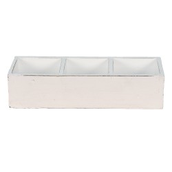 Clayre & Eef Wooden Box 33x12x7 cm White Wood Rectangle