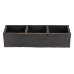 Clayre & Eef Wooden Box 33x12x7 cm Black Wood Rectangle