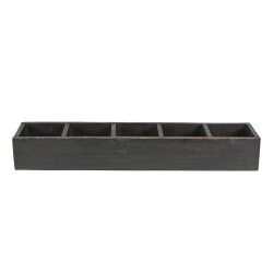 Clayre & Eef Boîte en bois 54x12x7 cm Noir Bois Rectangle